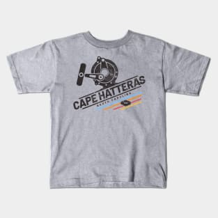 Fishing Reel for Fishing at Cape Hatteras, North Carolina Kids T-Shirt